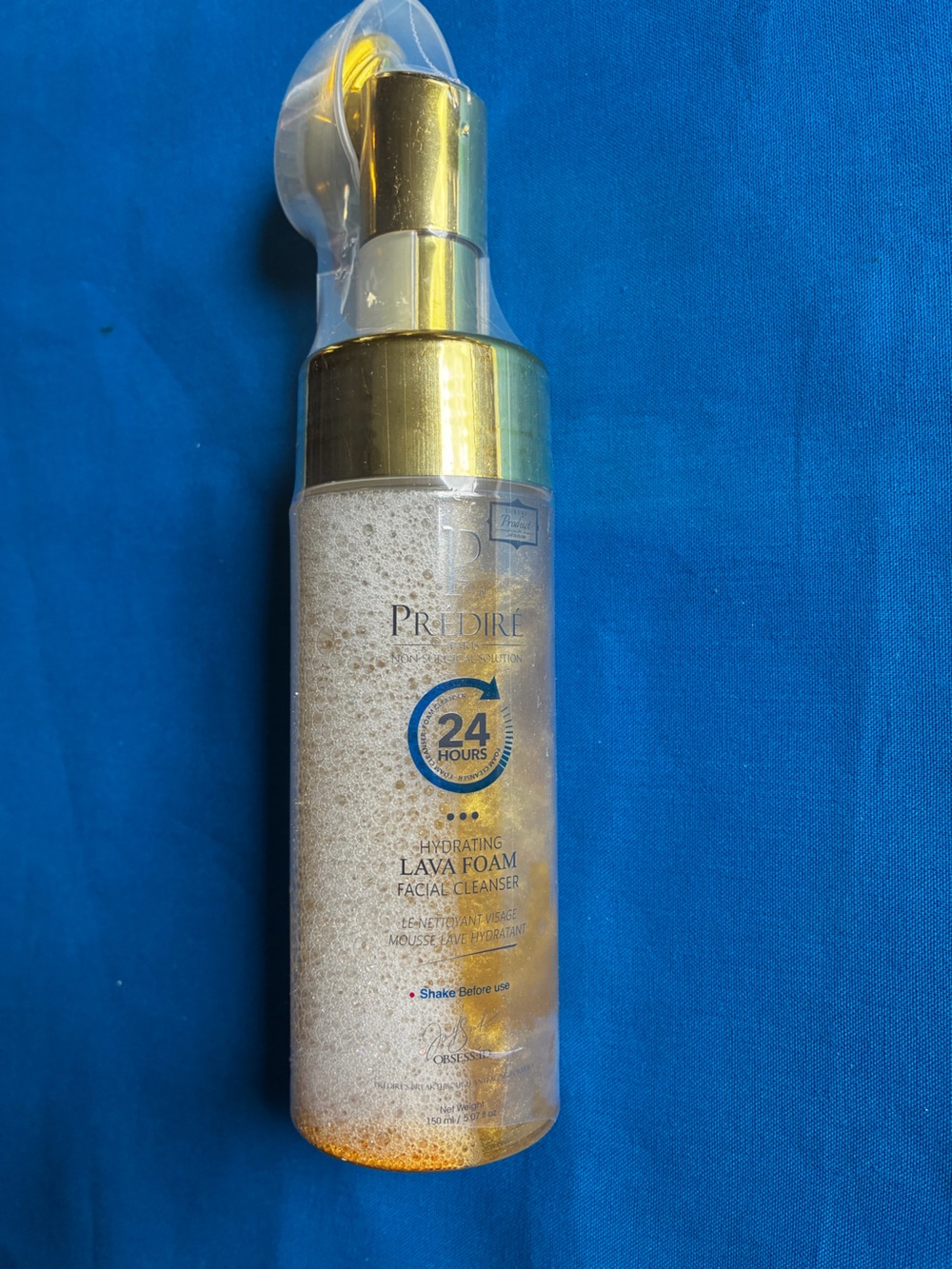 Prédire Hydrating Lava Foam Facial Cleanser - Gold & Clear Bottle